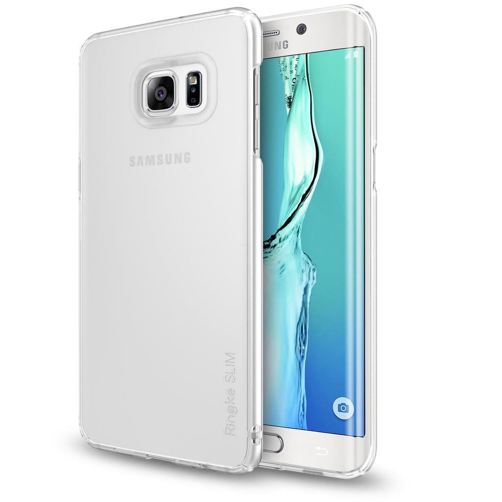 ringke slim premium thin hard pc lightweight cover case for galaxy s6 edge plus frost white