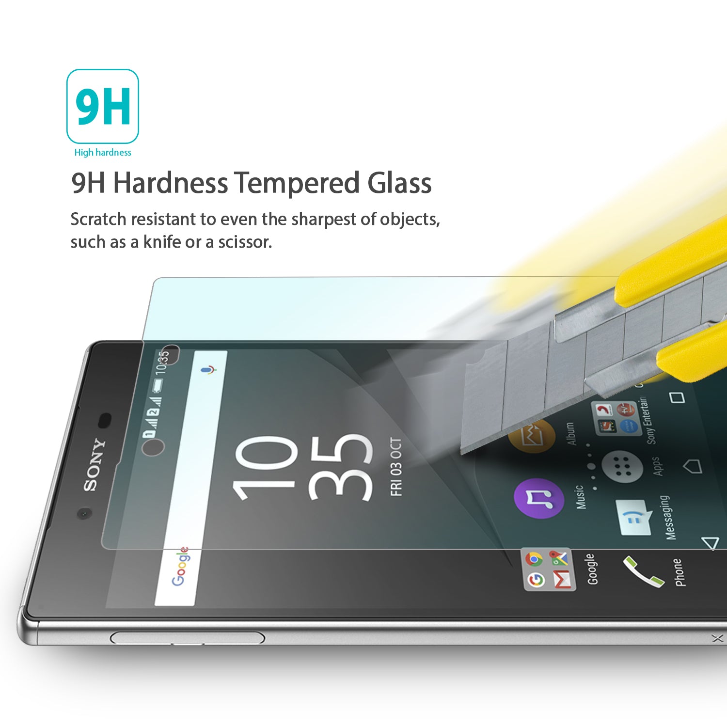 9h hardness tempered glass