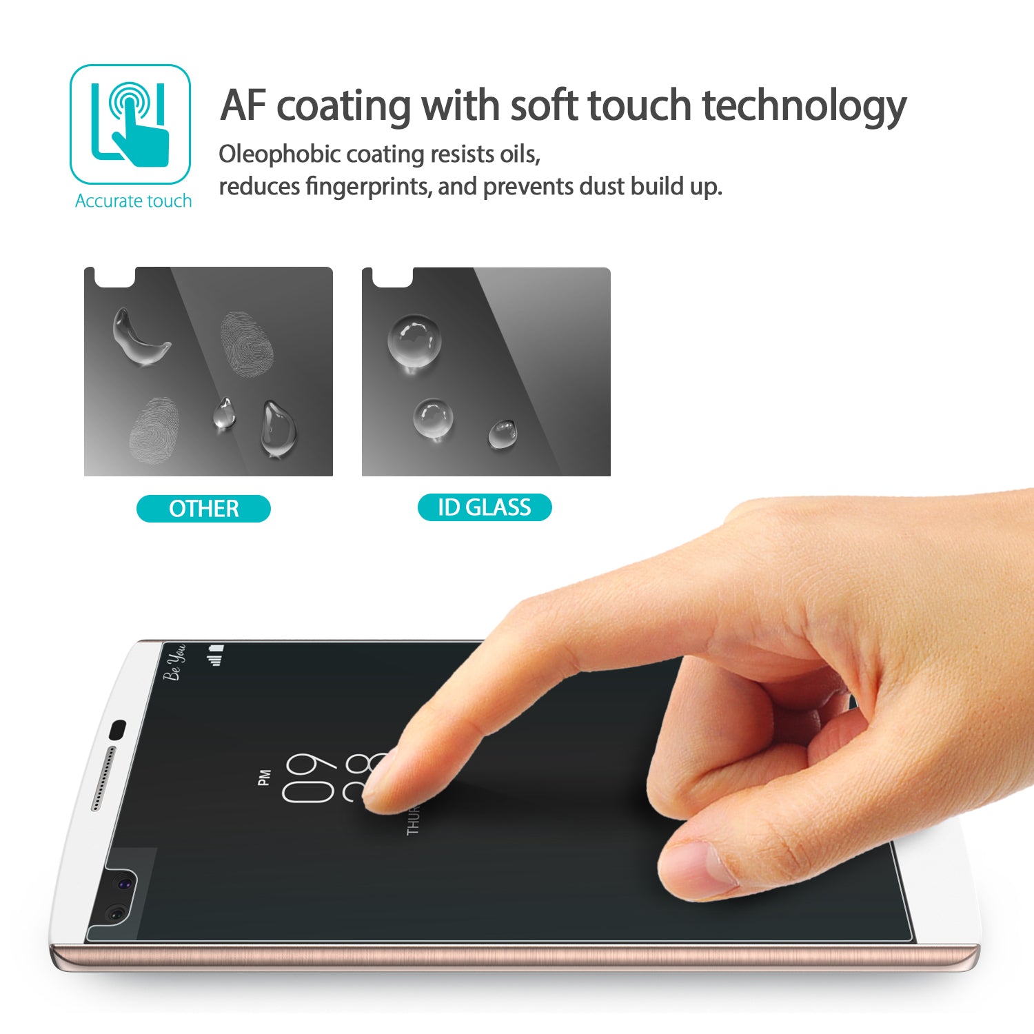 af coating with soft touch technology