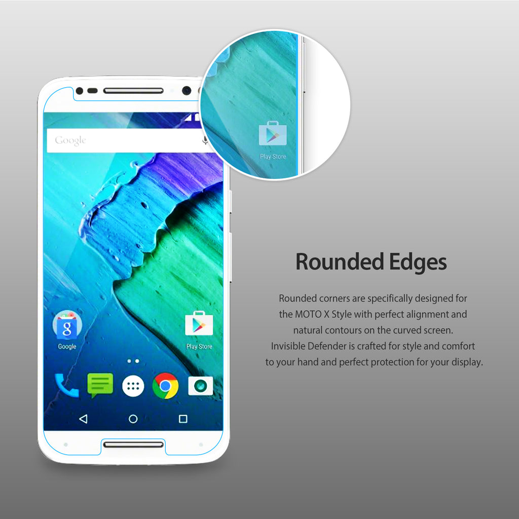 ringke invisible defender tempered glass screen protector for moto x 2015 pure style