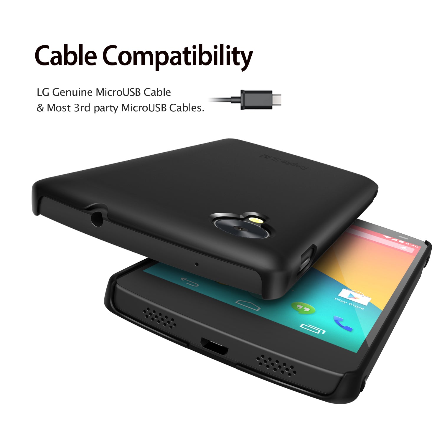 ringke slim thin lightweight hard pc case cover for google nexus 5 main cable compatible