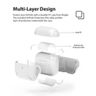 ringke layered case for apple airpods pro made with anti scratch hard pc - multi layer design with inner protective film